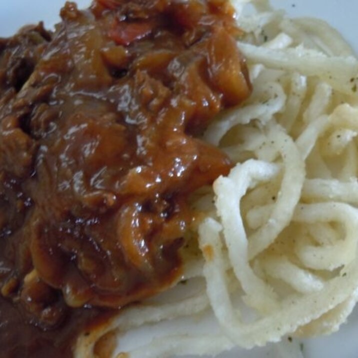 揚げうどんで夏トマトカレーうどん